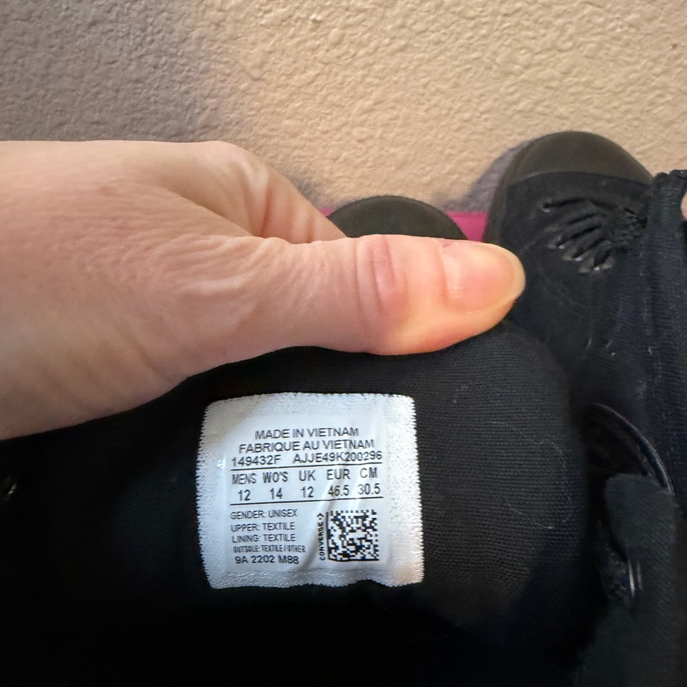 Converse Black Mid-Top Sneakers - Black/Black - Picture 4 of 4
